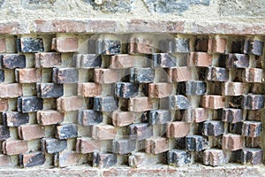 Coloured brick decoration