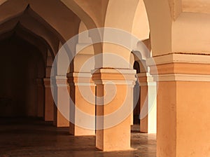 Ornamental people hall in the thanjavur maratha palace