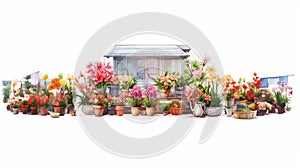 Ornamental plants, adding beauty and charm to any space.AI Generated photo