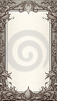 Ornamental retro style frames, banners for text and blank space for tarot cards, invitations, weddings, celebrations