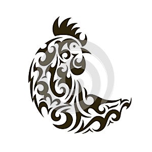 Ornamental rooster - symbol of New Year 2017.
