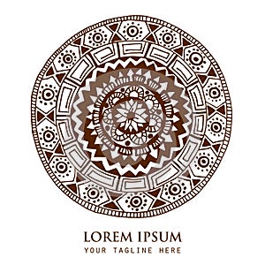 Ornamental round ethnic pattern