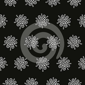 Ornamental round floral background. Seamless pattern for your design wallpapers, pattern fills, web page backgrounds, surface