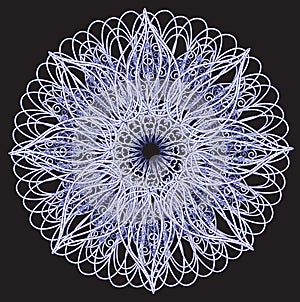 Ornamental round lace, circle ornament.