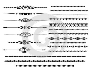 Ornamental rule lines in different design