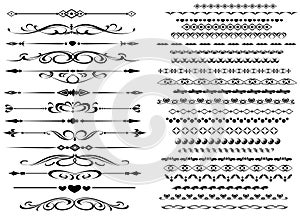 Ornamental rule lines in different design