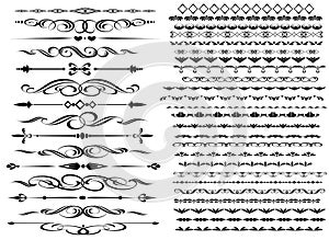 Ornamental rule lines in different design