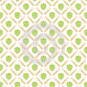 Ornamental Seamless Pattern. Vector Ornament With Beers Motifs.