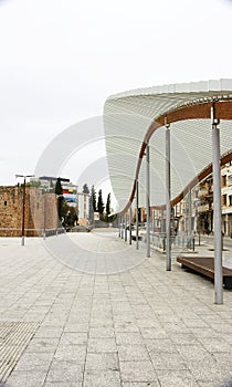 Ornamental structure in a square in Tarrasa, Barcelona