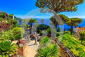 Ornamental suspended garden,Rufolo garden,Ravello,Amalfi coast,Italy,Europe photo