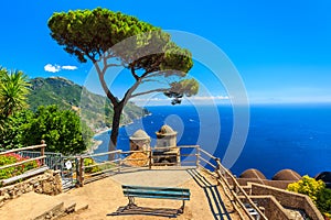 Ornamental suspended garden,Rufolo gardens,Ravello,Amalfi coast,Italy,Europe