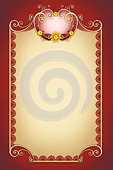 Ornamental Swirl for Greeting Card