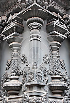 Ornamental temple wall