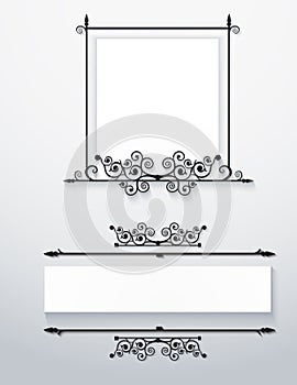 Ornamental victorian frames.Vector.