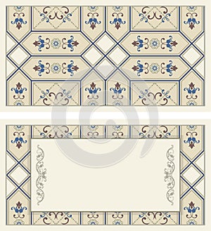 Ornamental vintage illustration for wedding invitations, greeting cards.