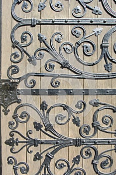 Ornamental wrought iron door