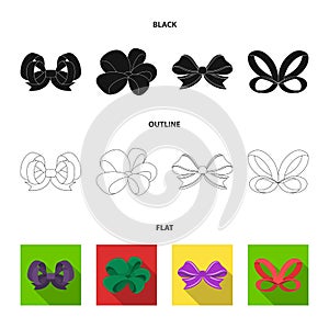 Ornamentals, frippery, finery and other web icon in cartoon style.Bow, ribbon, decoration, icons in set collection.