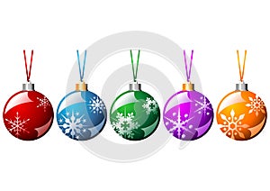 Ornamented Christmas balls photo