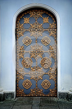 Ornamented gold door