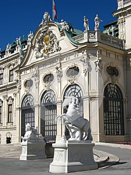 Ornamented side wind and portal of Belvedere Palace, Vienna