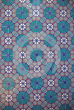 Ornamented tiles texture background