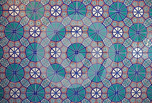 Ornamented tiles texture background