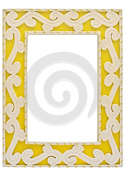 Ornamented Yellow Picture Frame w/ Path photo