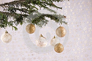 Ornaments on Christmas tree