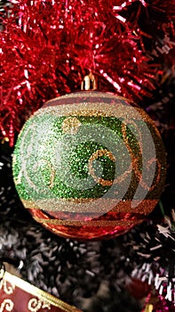 Ornaments of a colorful and sketchy Christmas tree 3 photo