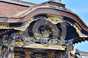 Ornaments of Hongan-ji temple, Kyoto Japan
