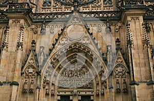 Ornaments of the main entry to the Saint Vitus Cathedral, Prague