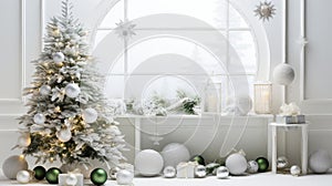 ornaments winter holiday christmas composition on