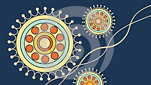 Ornate Abstract Decorative Geometric Elements, vector design Generative AI