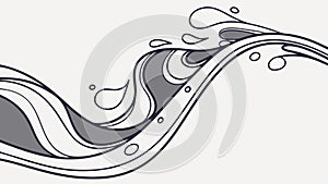 Ornate Abstract Wave Pattern, Elegant and Dynamic, vector design Generative AI