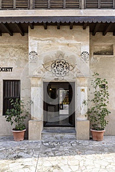 Ornate, Arabian doorway, with intricate carvings