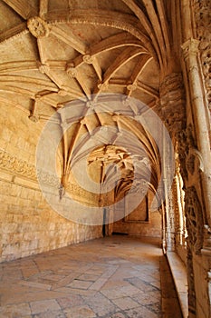 Ornate arched walkway ceiling photo