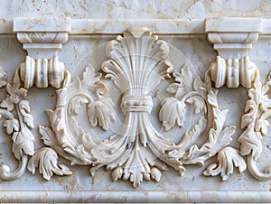 Ornate architectural detail in marble