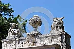 Ornate artwork in a garden