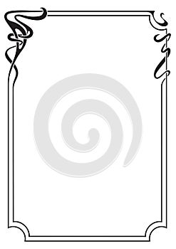 Ornate black rectangular framework