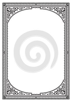 Ornate black rectangular framework