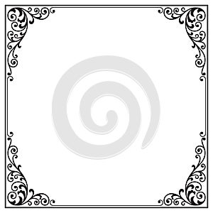 Ornate black square frame