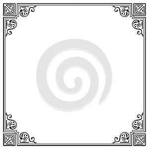 Ornate black square frame