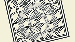 Ornate Black and White Geometric Tile Pattern, vector design Generative AI