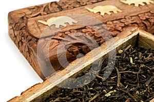 Ornate box with Darjeeling Tea