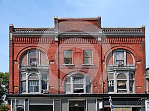 ornate brick main street commercial building common in the 1800s