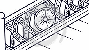 Ornate Bridge Railing Decorative Vector Element, vector design Generative AI