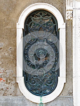 Ornate Bronze Window Grill, Venice, Italy