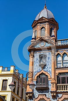 Ornate Building in Seville, Spain