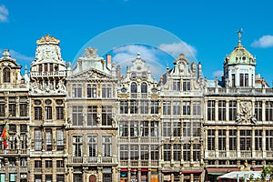 Ornate buildings of Grand Place, Brussels, Belgium