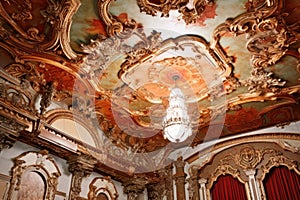 ornate ceiling details showcasing ballrooms opulence photo